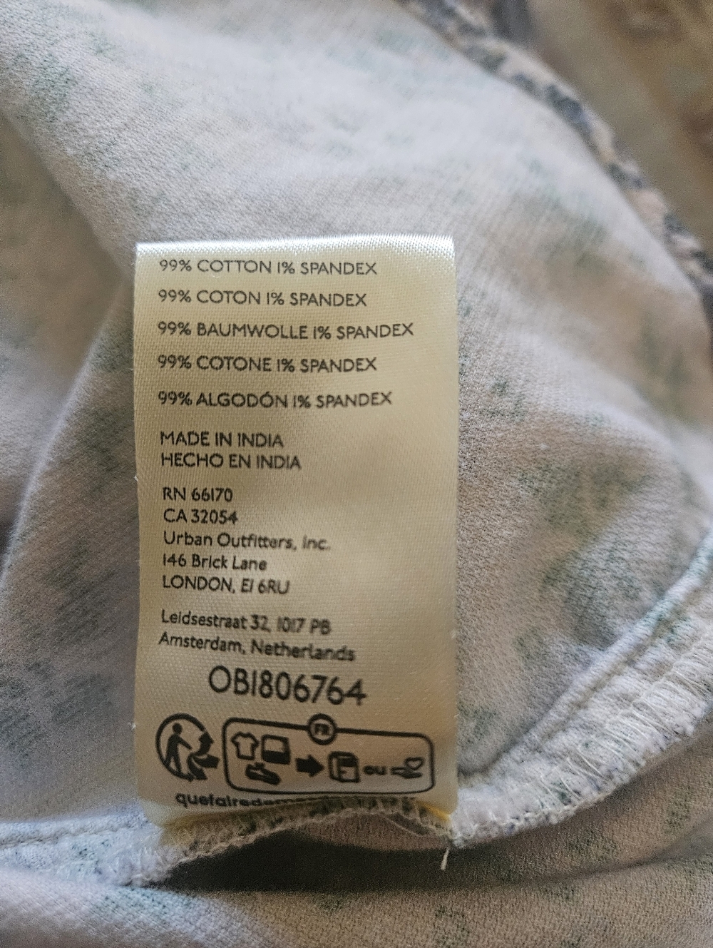 Free People CorduroyBlue and White Floral Mini Dress - Picture 15 of 17